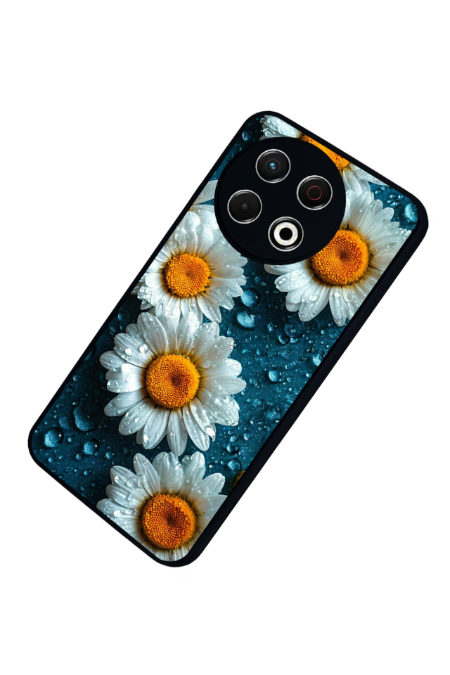 Tecno Spark 30 Pro Uyumlu Cicek Tasarımlı Glossy Premium Kılıf