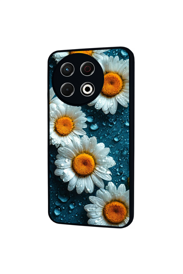 Tecno Spark 30 Pro Uyumlu Cicek Tasarımlı Glossy Premium Kılıf