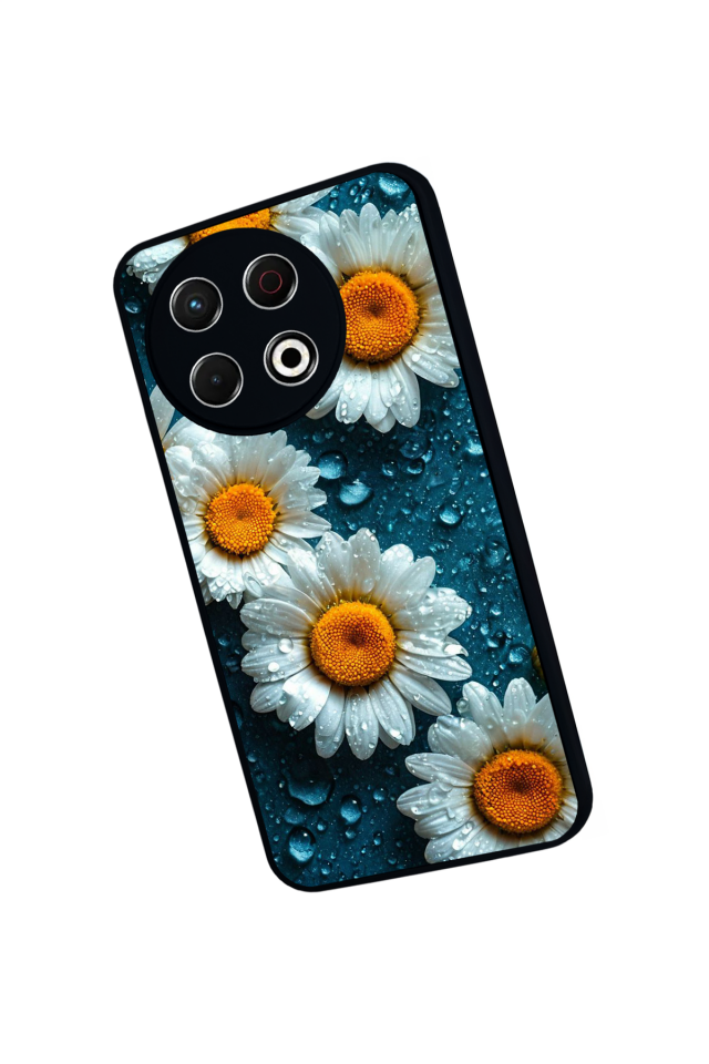 Tecno Spark 30 Pro Uyumlu Cicek Tasarımlı Glossy Premium Kılıf