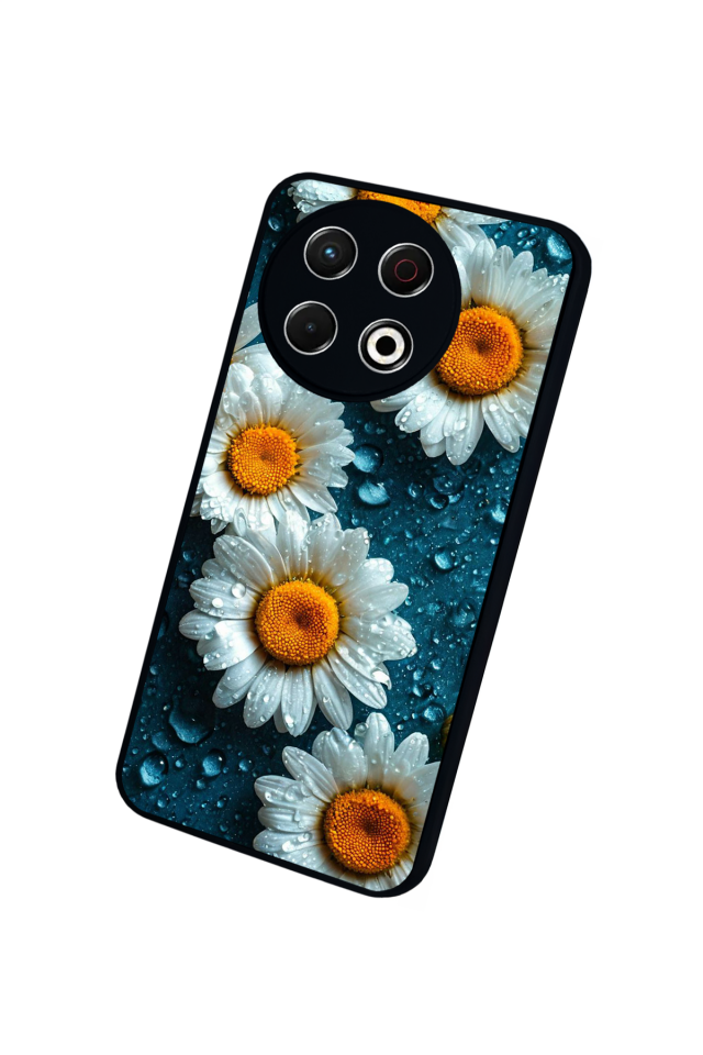 Tecno Spark 30 Pro Uyumlu Cicek Tasarımlı Glossy Premium Kılıf