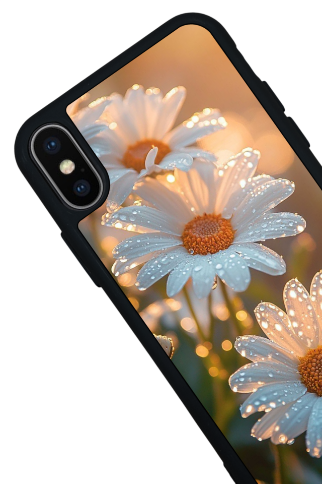iPhone X/ XS Uyumlu Cicek Tasarımlı Glossy Premium Kılıf