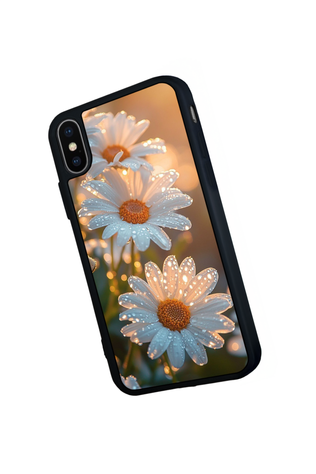 iPhone X/ XS Uyumlu Cicek Tasarımlı Glossy Premium Kılıf