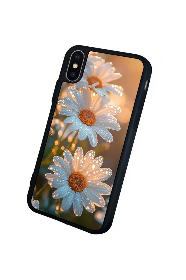 iPhone X/ XS Uyumlu Cicek Tasarımlı Glossy Premium Kılıf