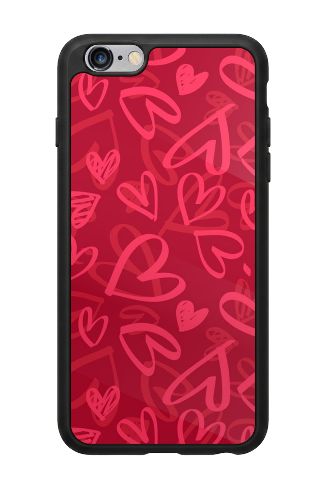 iPhone 6 Plus Uyumlu Kalp Love Tasarımlı Glossy Premium Kılıf