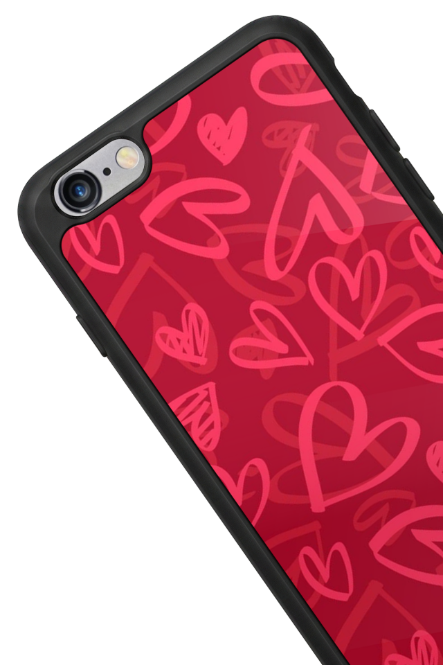 iPhone 6 Plus Uyumlu Kalp Love Tasarımlı Glossy Premium Kılıf