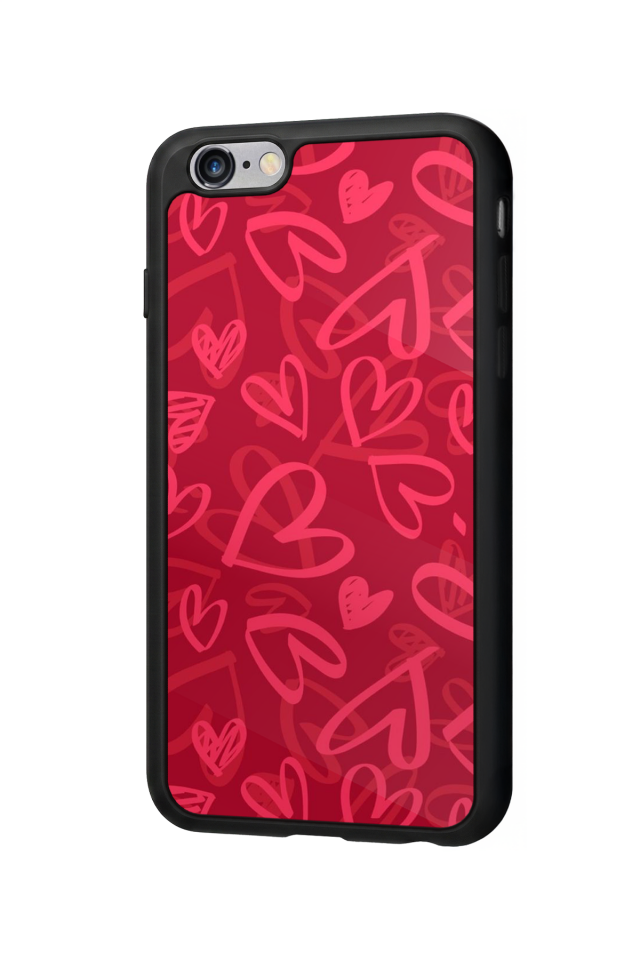 iPhone 6 Plus Uyumlu Kalp Love Tasarımlı Glossy Premium Kılıf