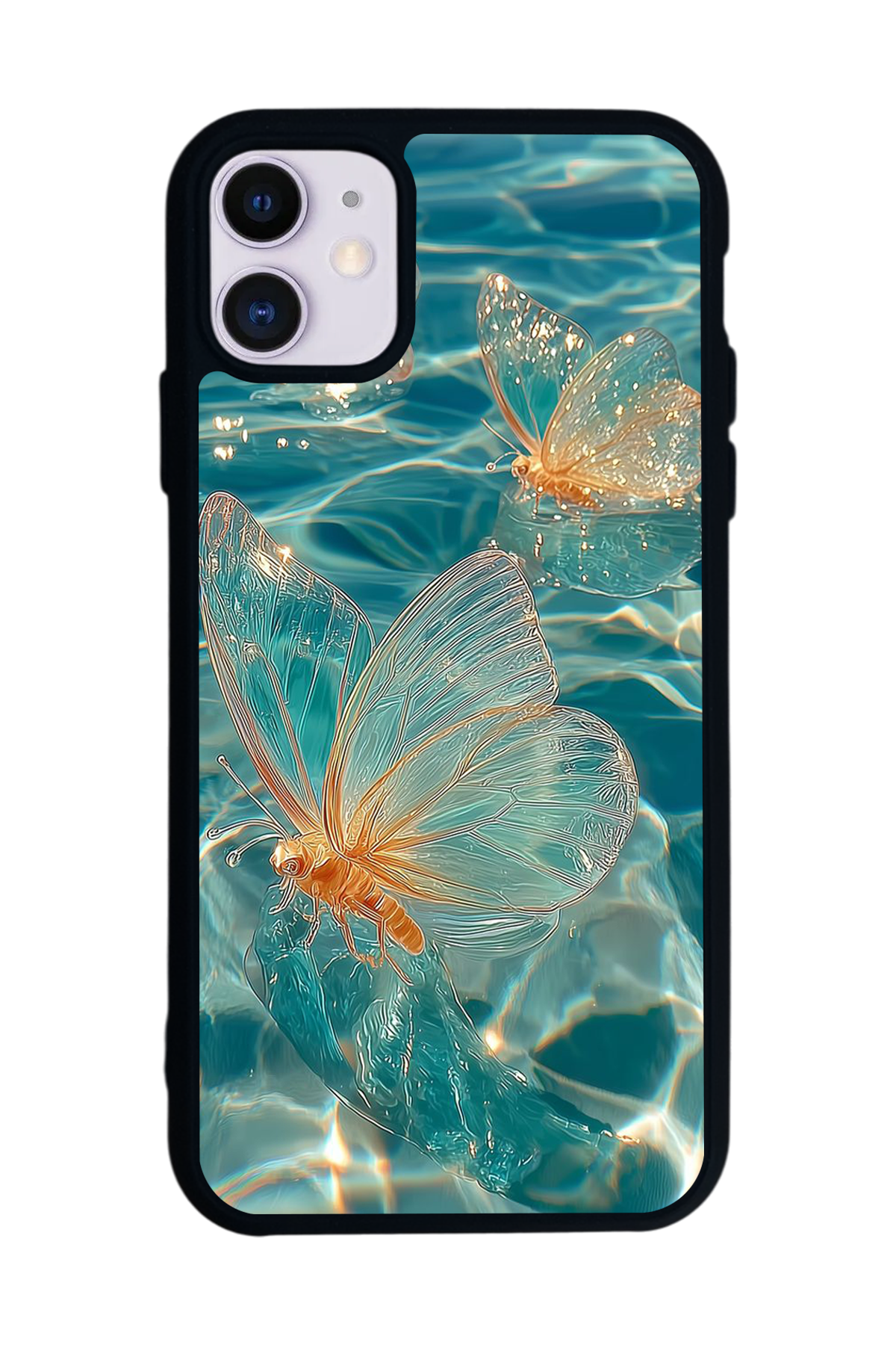iPhone 11 Uyumlu Kelebek Tasarımlı Glossy Premium Kılıf