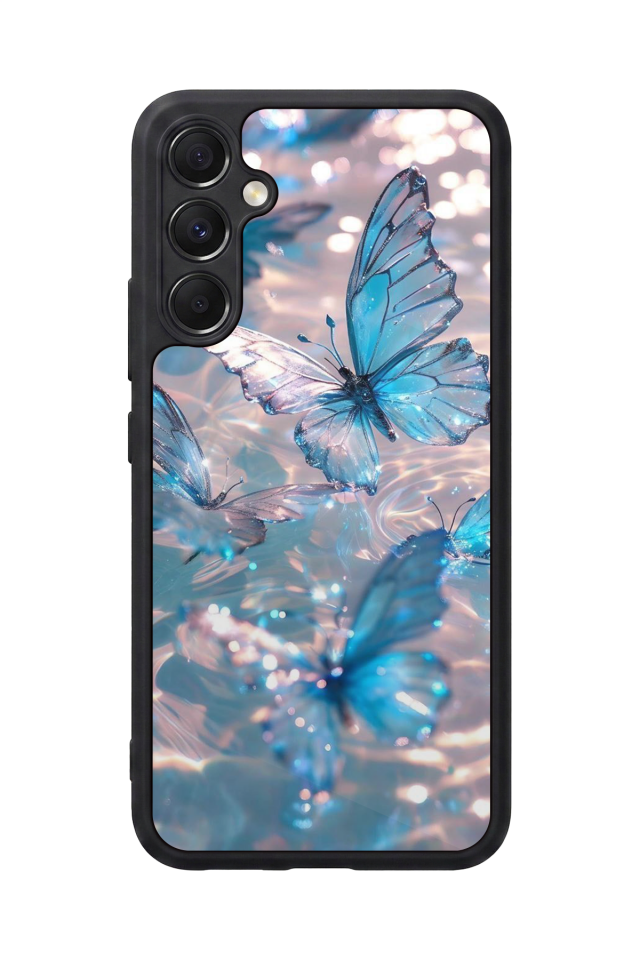 Samsung Galaxy M34 Uyumlu Kelebek Tasarımlı Glossy Premium Kılıf