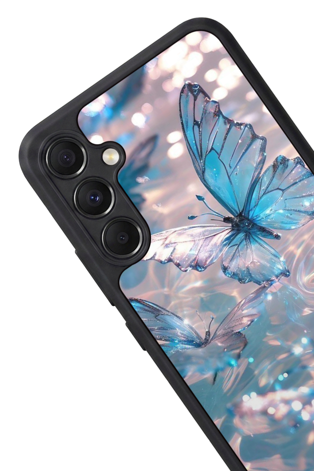 Samsung Galaxy M34 Uyumlu Kelebek Tasarımlı Glossy Premium Kılıf