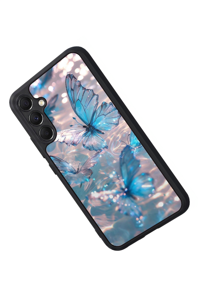 Samsung Galaxy M34 Uyumlu Kelebek Tasarımlı Glossy Premium Kılıf