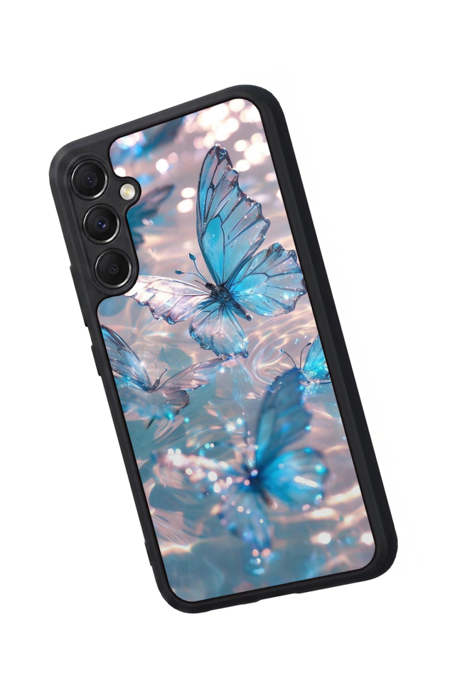 Samsung Galaxy M34 Uyumlu Kelebek Tasarımlı Glossy Premium Kılıf