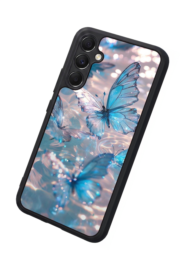 Samsung Galaxy M34 Uyumlu Kelebek Tasarımlı Glossy Premium Kılıf