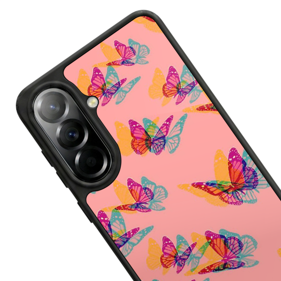 Samsung Galaxy A37 Uyumlu Kelebek Tasarımlı Glossy Premium Kılıf