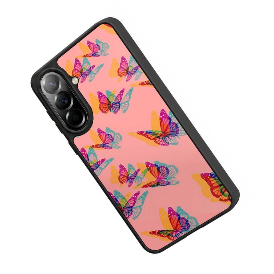 Samsung Galaxy A37 Uyumlu Kelebek Tasarımlı Glossy Premium Kılıf