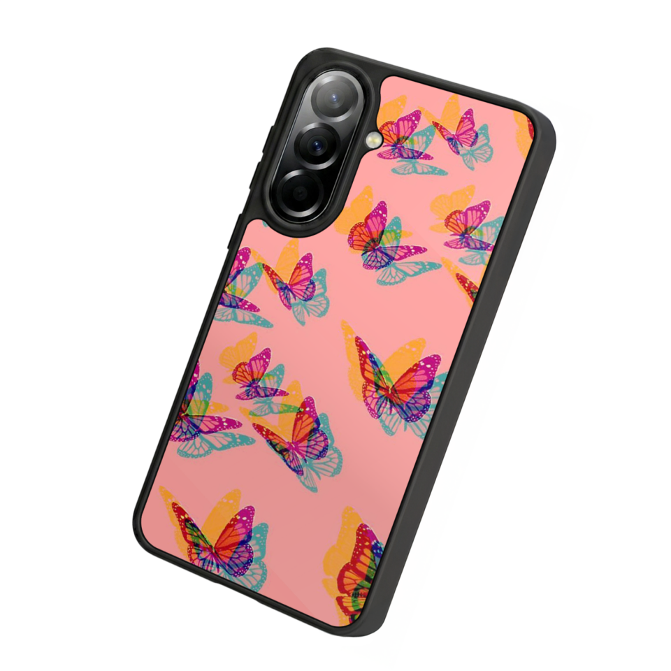 Samsung Galaxy A37 Uyumlu Kelebek Tasarımlı Glossy Premium Kılıf