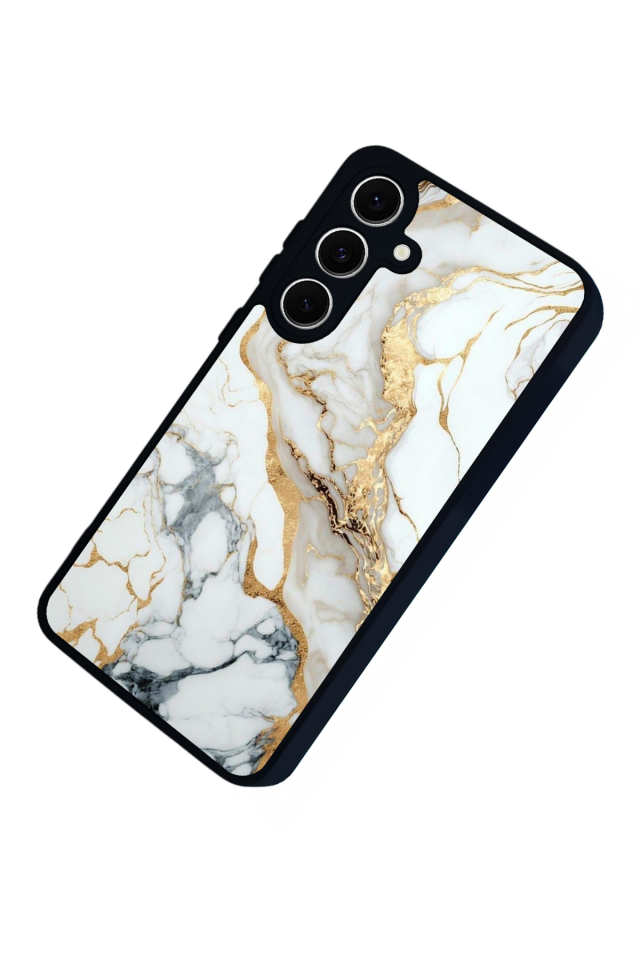 Samsung Galaxy S24 FE Uyumlu Mermer Marble Tasarımlı Glossy Premium Kılıf