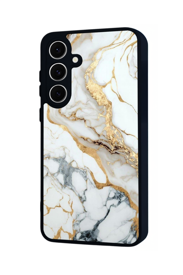 Samsung Galaxy S24 FE Uyumlu Mermer Marble Tasarımlı Glossy Premium Kılıf