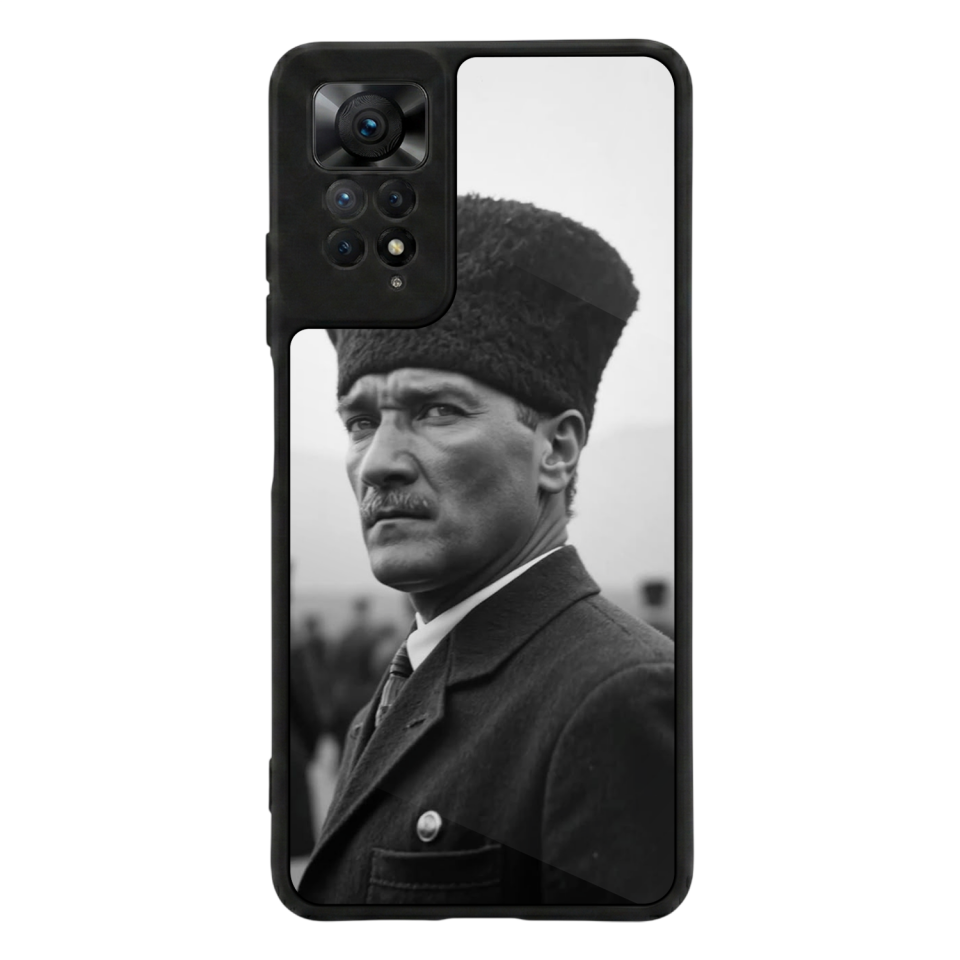 Xiaomi Redmi Note 12 Pro Uyumlu Mustafa Kemal Ataturk Tasarımlı Glossy Premium Kılıf