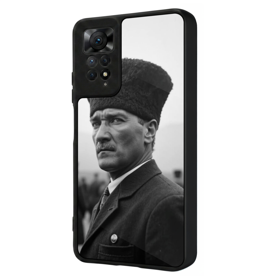 Xiaomi Redmi Note 12 Pro Uyumlu Mustafa Kemal Ataturk Tasarımlı Glossy Premium Kılıf