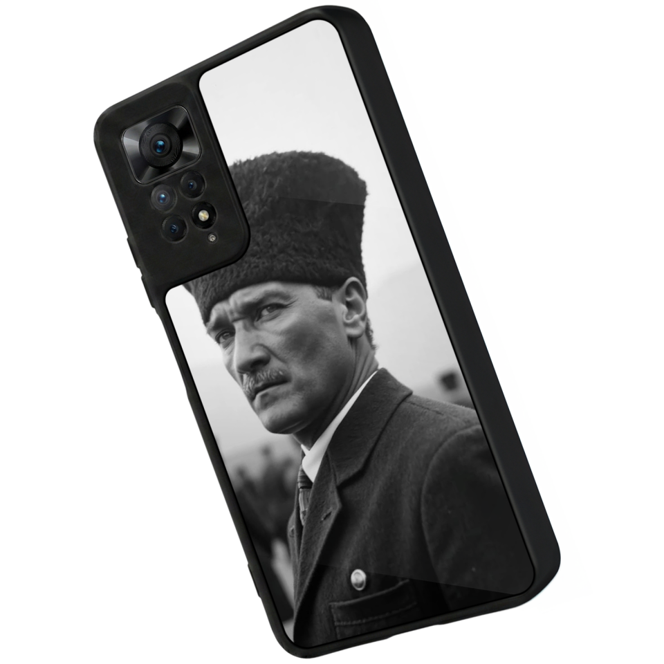 Xiaomi Redmi Note 12 Pro Uyumlu Mustafa Kemal Ataturk Tasarımlı Glossy Premium Kılıf