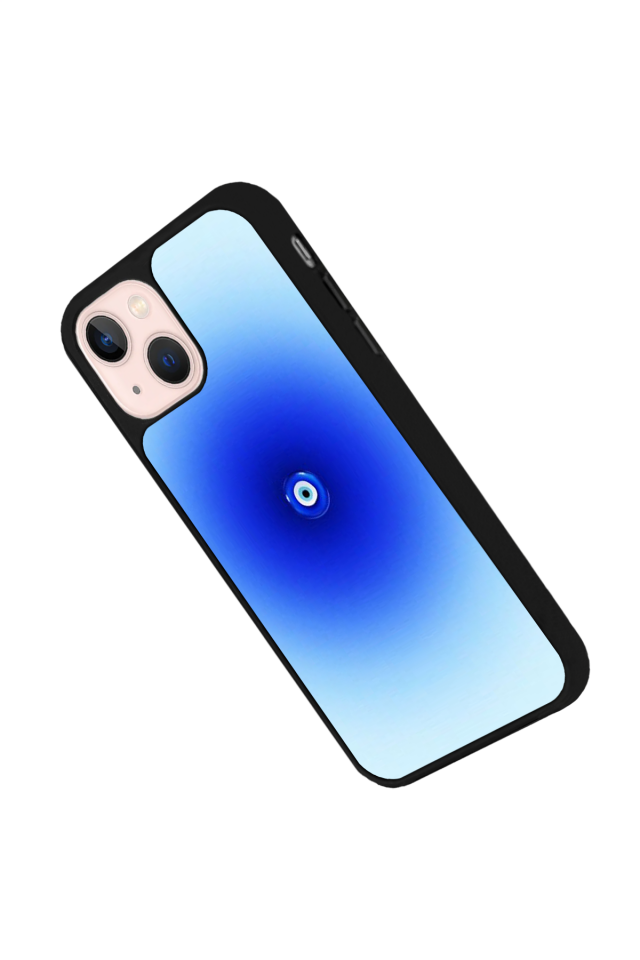 iPhone 14 Plus Uyumlu Nazar Tasarımlı Glossy Premium Kılıf