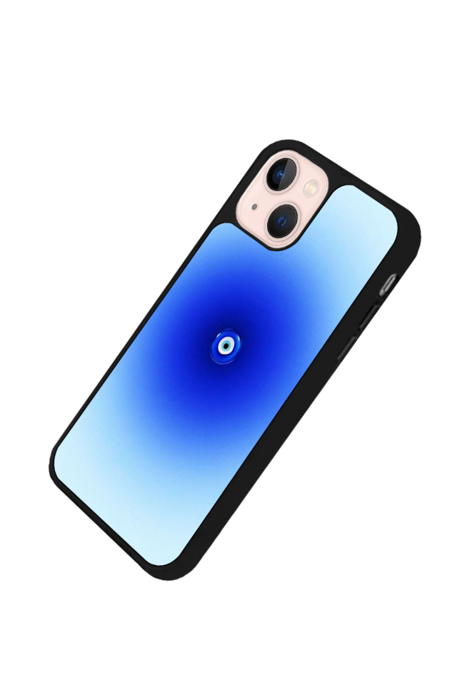 iPhone 14 Plus Uyumlu Nazar Tasarımlı Glossy Premium Kılıf