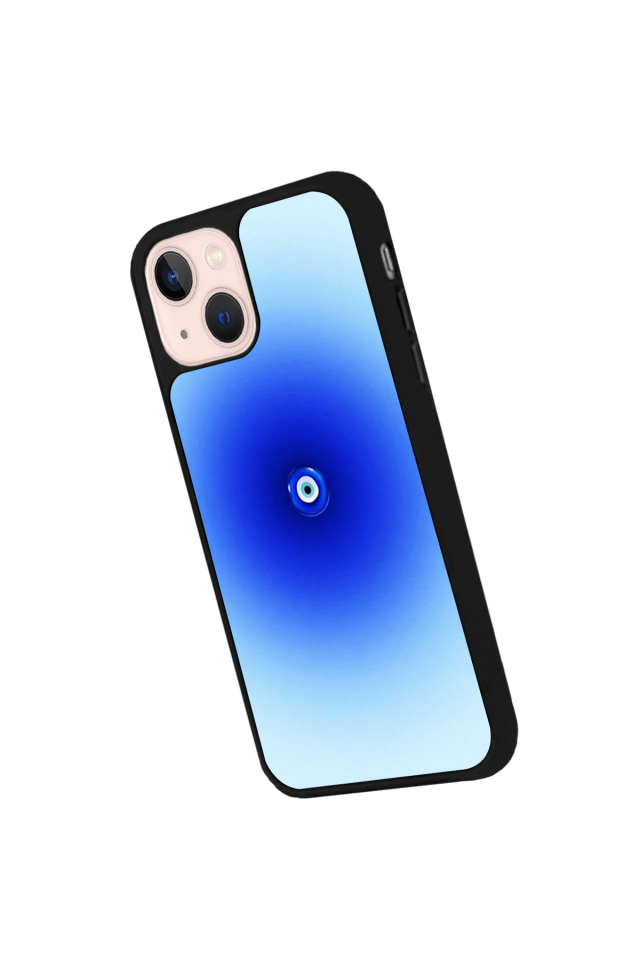 iPhone 14 Plus Uyumlu Nazar Tasarımlı Glossy Premium Kılıf