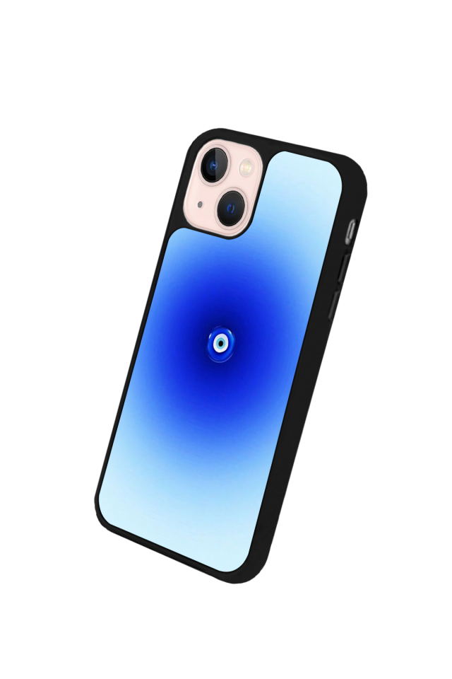 iPhone 14 Plus Uyumlu Nazar Tasarımlı Glossy Premium Kılıf