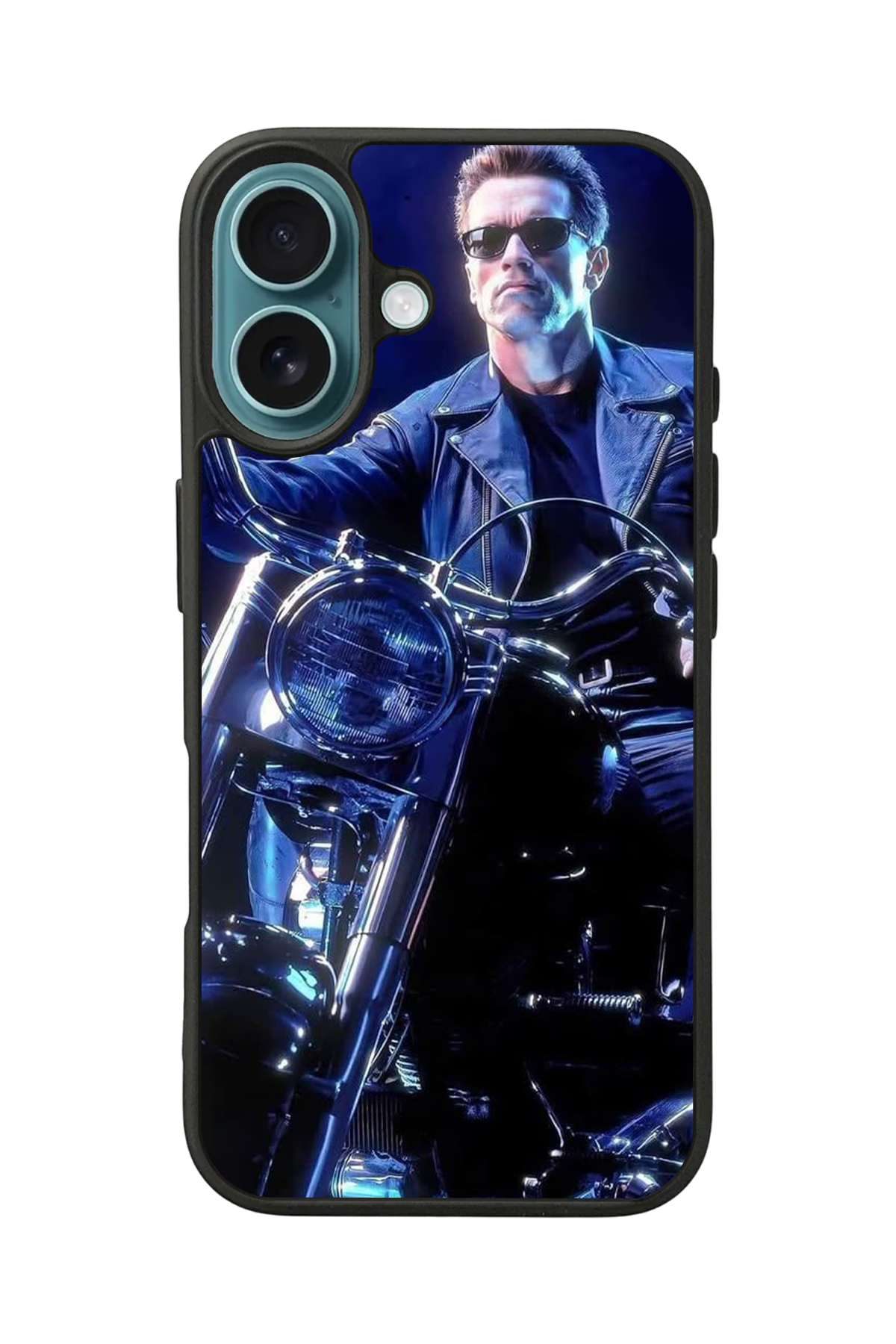 iPhone 16 Plus Uyumlu Terminator Tasarımlı Glossy Premium Kılıf