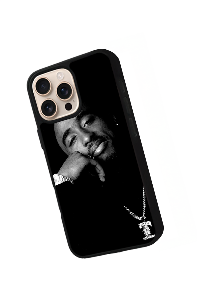 iPhone 14 Pro Max Uyumlu Tupac Tasarımlı Glossy Premium Kılıf