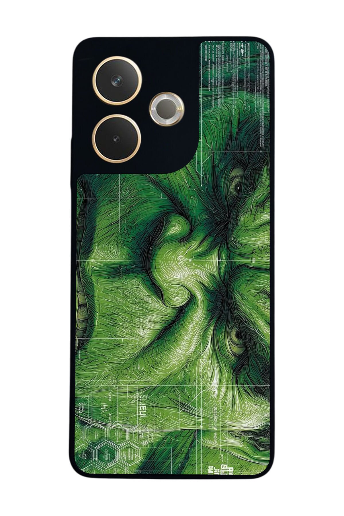 Oppo A5 Pro Uyumlu Hulk Tasarımlı Glossy Premium Kılıf
