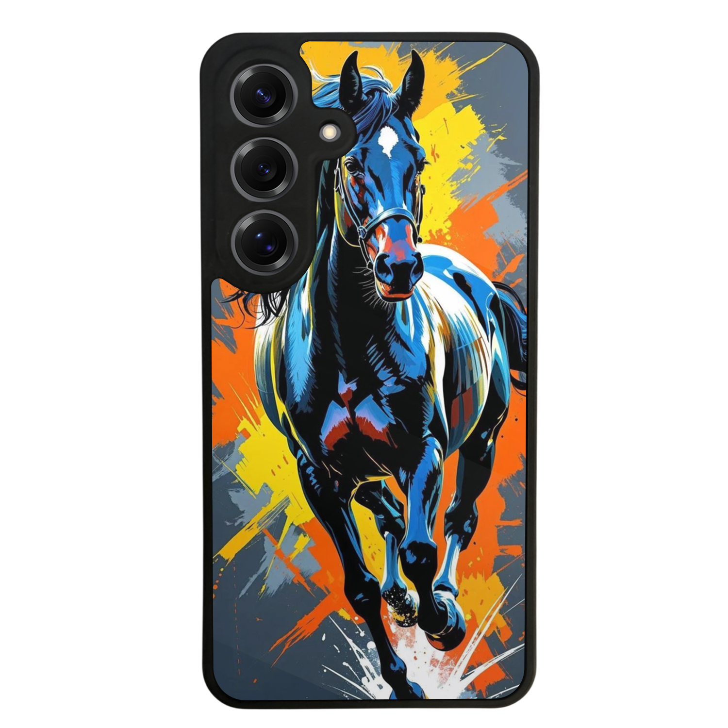 Samsung Galaxy S25 Uyumlu At Horse Tasarımlı Glossy Premium Kılıf