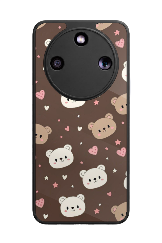 Honor Magic 8 Lite Uyumlu Ayı Tasarımlı Glossy Premium Kılıf