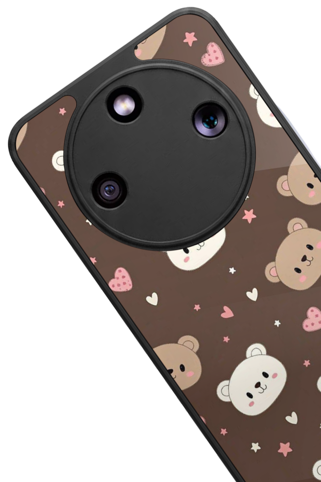 Honor Magic 8 Lite Uyumlu Ayı Tasarımlı Glossy Premium Kılıf