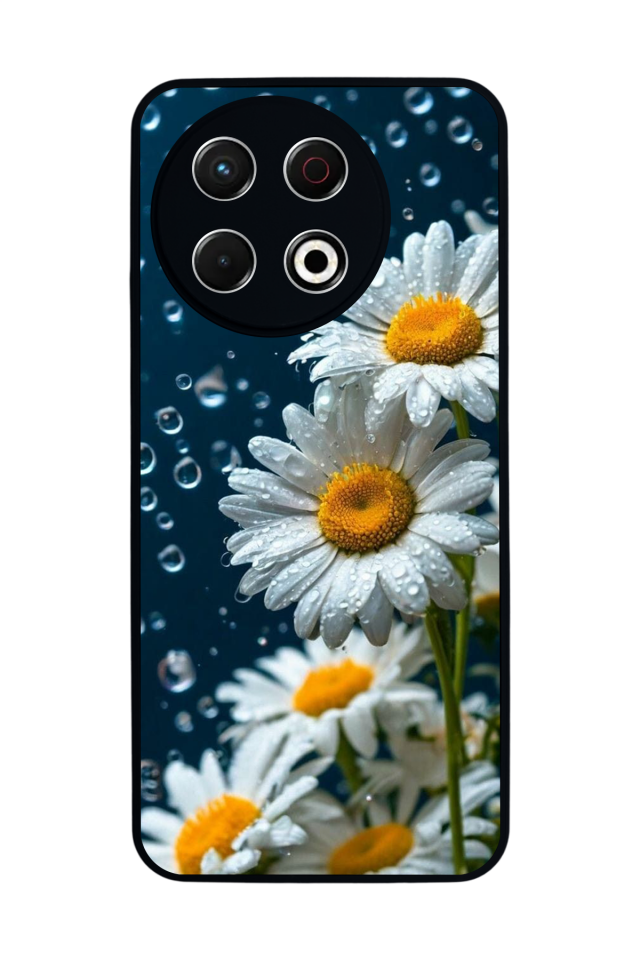 Tecno Spark 30 Pro Uyumlu Cicek Tasarımlı Glossy Premium Kılıf