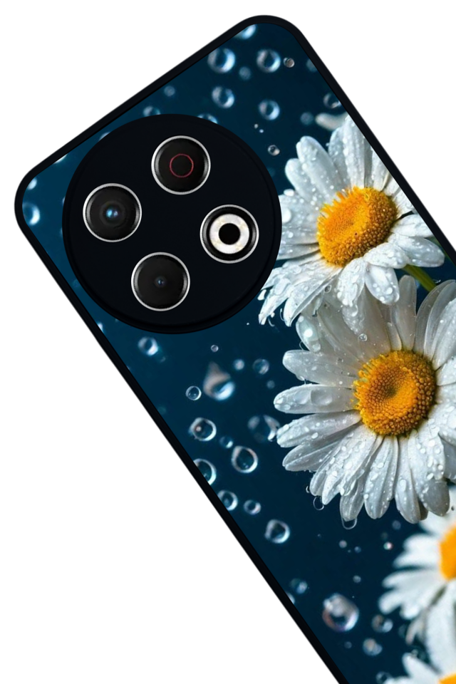 Tecno Spark 30 Pro Uyumlu Cicek Tasarımlı Glossy Premium Kılıf