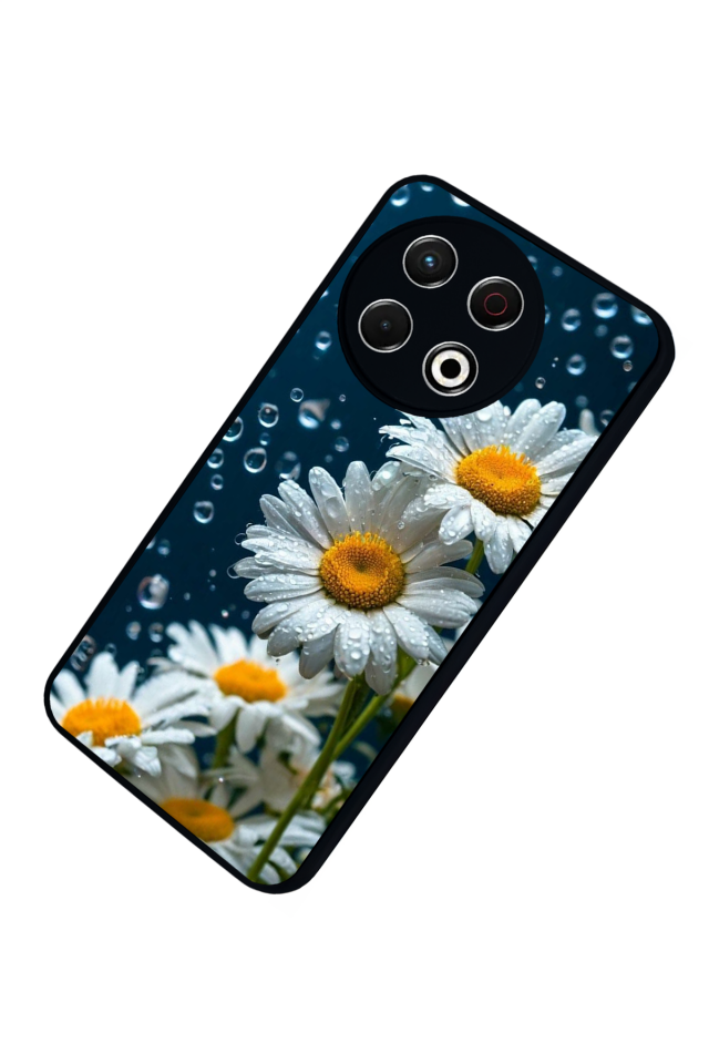 Tecno Spark 30 Pro Uyumlu Cicek Tasarımlı Glossy Premium Kılıf