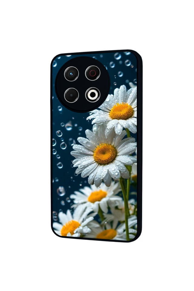 Tecno Spark 30 Pro Uyumlu Cicek Tasarımlı Glossy Premium Kılıf