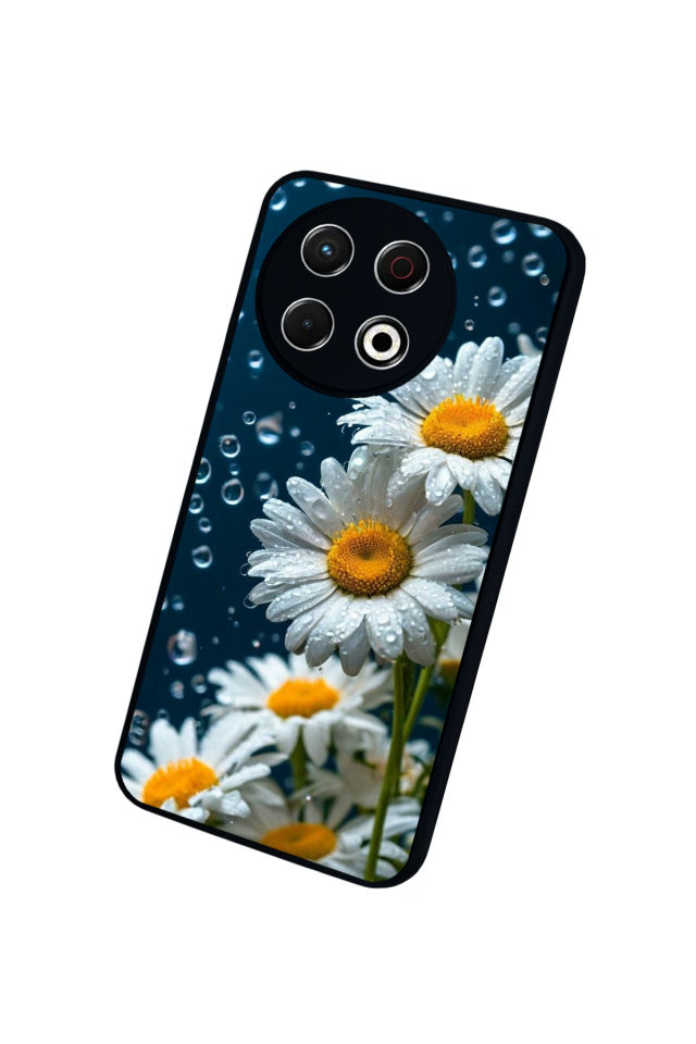 Tecno Spark 30 Pro Uyumlu Cicek Tasarımlı Glossy Premium Kılıf