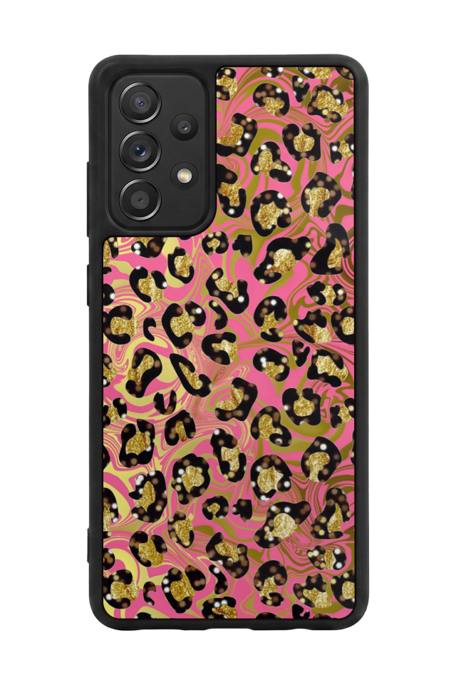 Samsung Galaxy A72 Uyumlu Hologram Leopar Tasarımlı Glossy Premium Kılıf