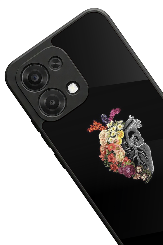 Oppo A6 Pro Uyumlu Kalp Love Tasarımlı Glossy Premium Kılıf