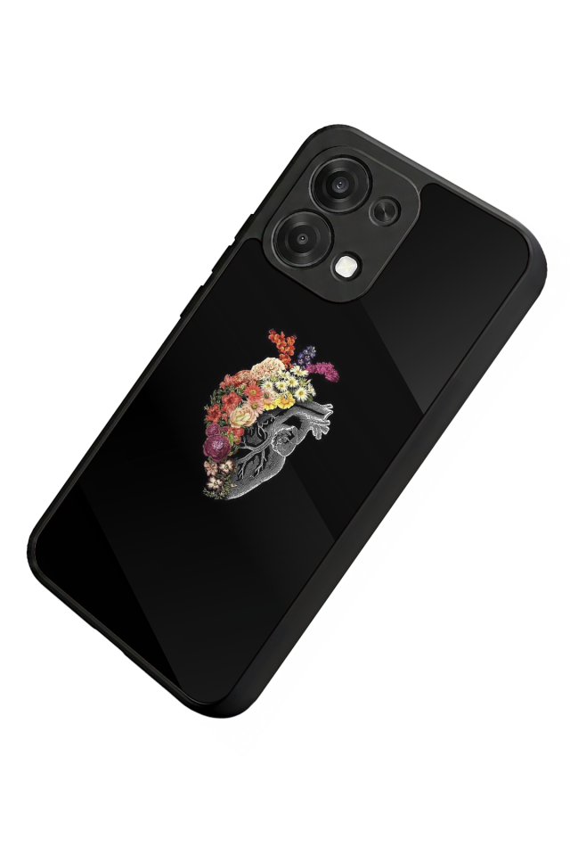 Oppo A6 Pro Uyumlu Kalp Love Tasarımlı Glossy Premium Kılıf