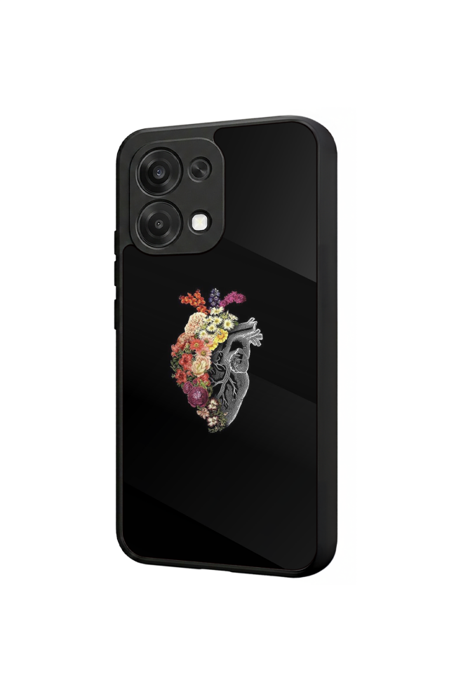 Oppo A6 Pro Uyumlu Kalp Love Tasarımlı Glossy Premium Kılıf