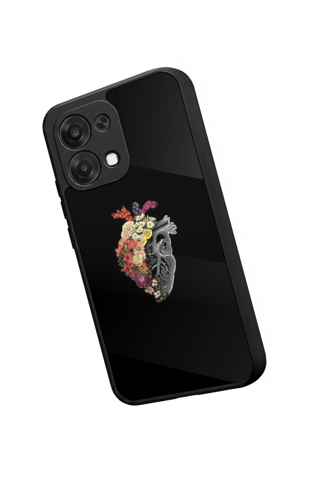 Oppo A6 Pro Uyumlu Kalp Love Tasarımlı Glossy Premium Kılıf