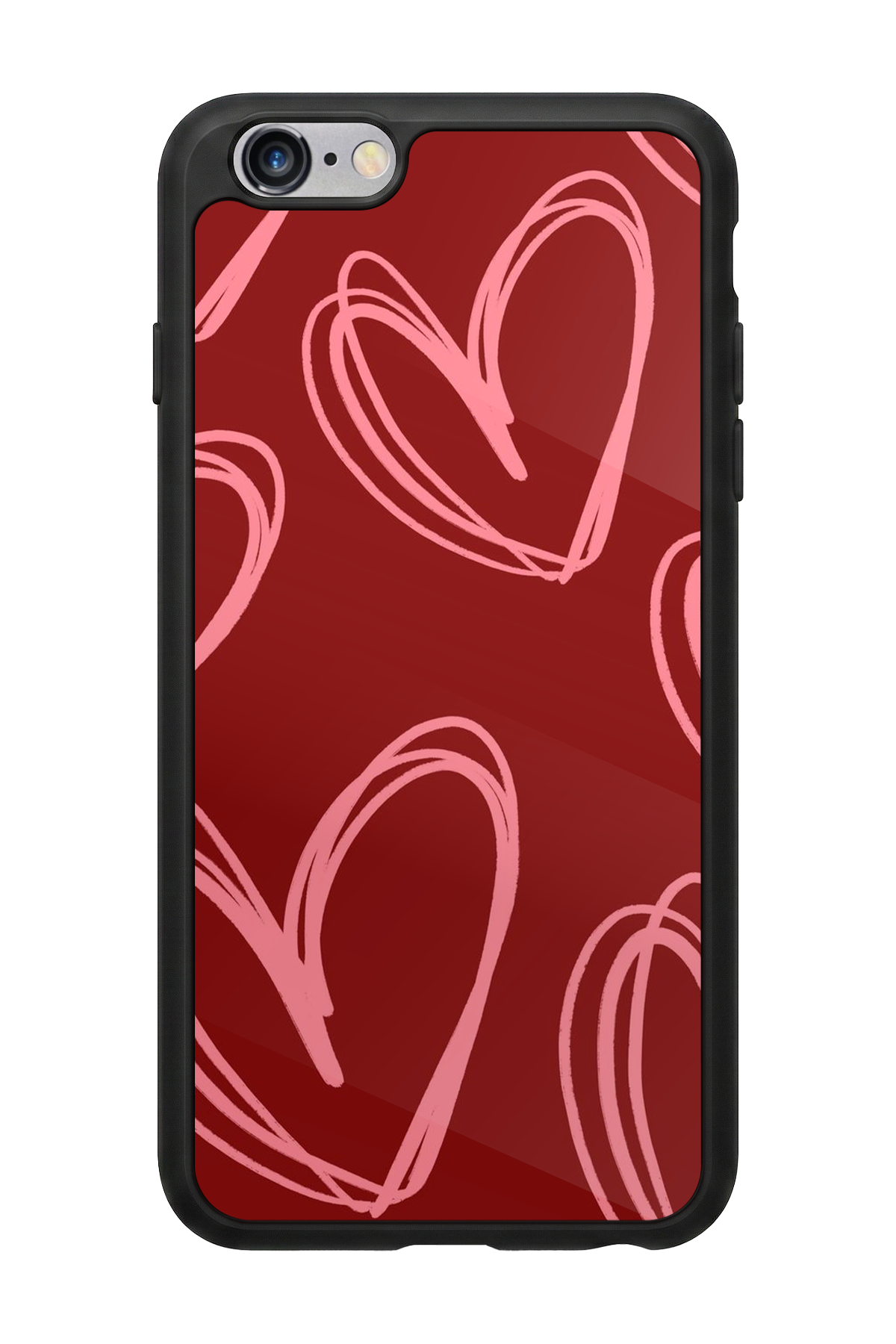 iPhone 6 Plus Uyumlu Kalp Love Tasarımlı Glossy Premium Kılıf