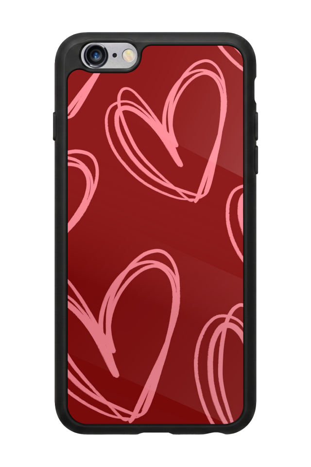 iPhone 6 Plus Uyumlu Kalp Love Tasarımlı Glossy Premium Kılıf