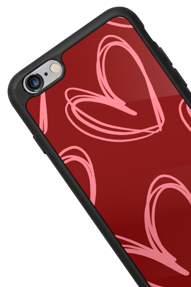 iPhone 6 Plus Uyumlu Kalp Love Tasarımlı Glossy Premium Kılıf