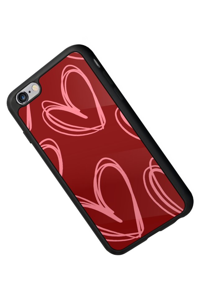 iPhone 6 Plus Uyumlu Kalp Love Tasarımlı Glossy Premium Kılıf