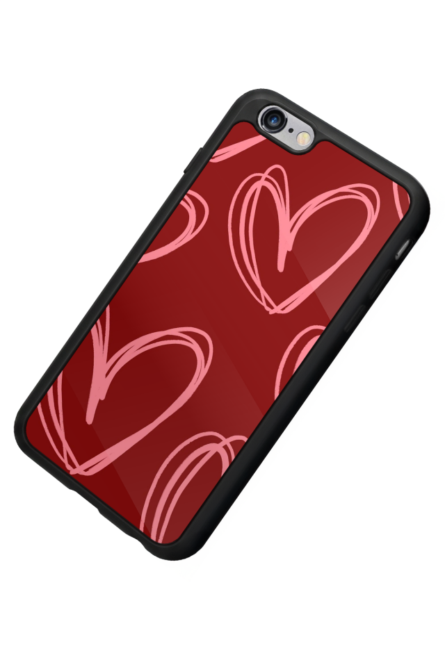 iPhone 6 Plus Uyumlu Kalp Love Tasarımlı Glossy Premium Kılıf
