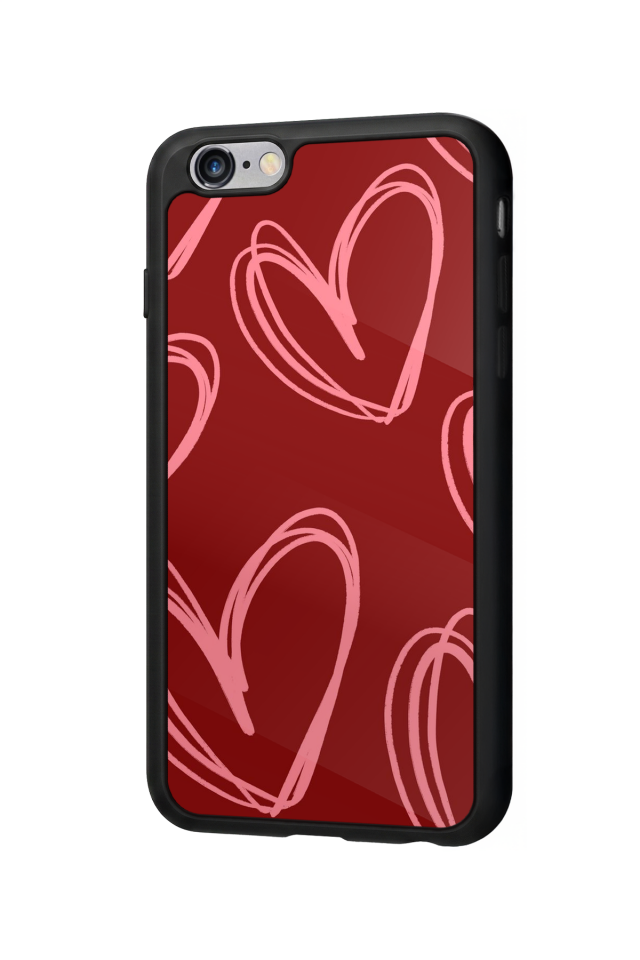 iPhone 6 Plus Uyumlu Kalp Love Tasarımlı Glossy Premium Kılıf